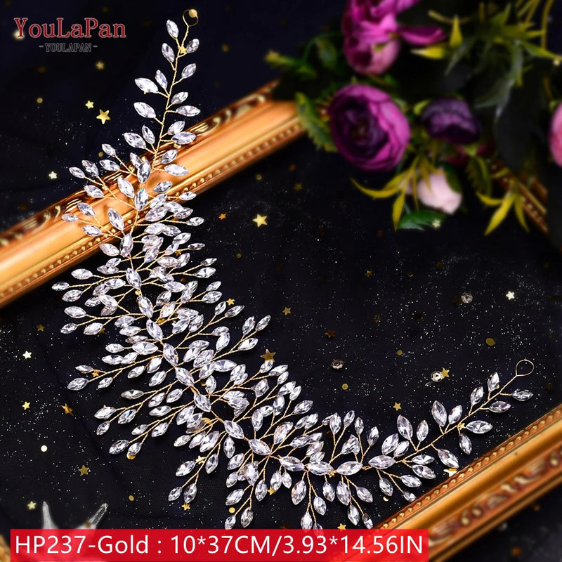 YouLaPan HP242 Wedding Headwear Headdresses for Girlfriend Fascinators Headband Bridal Hair Accessories Fashion Woman Tiara