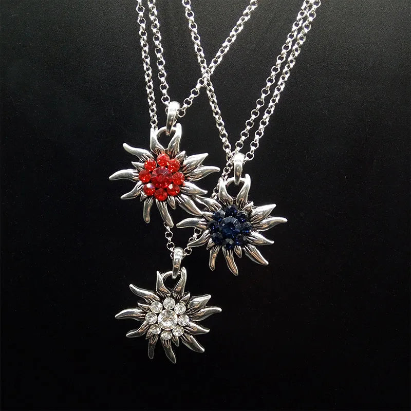 Edelweiss Necklace and Stud Earrings Women&