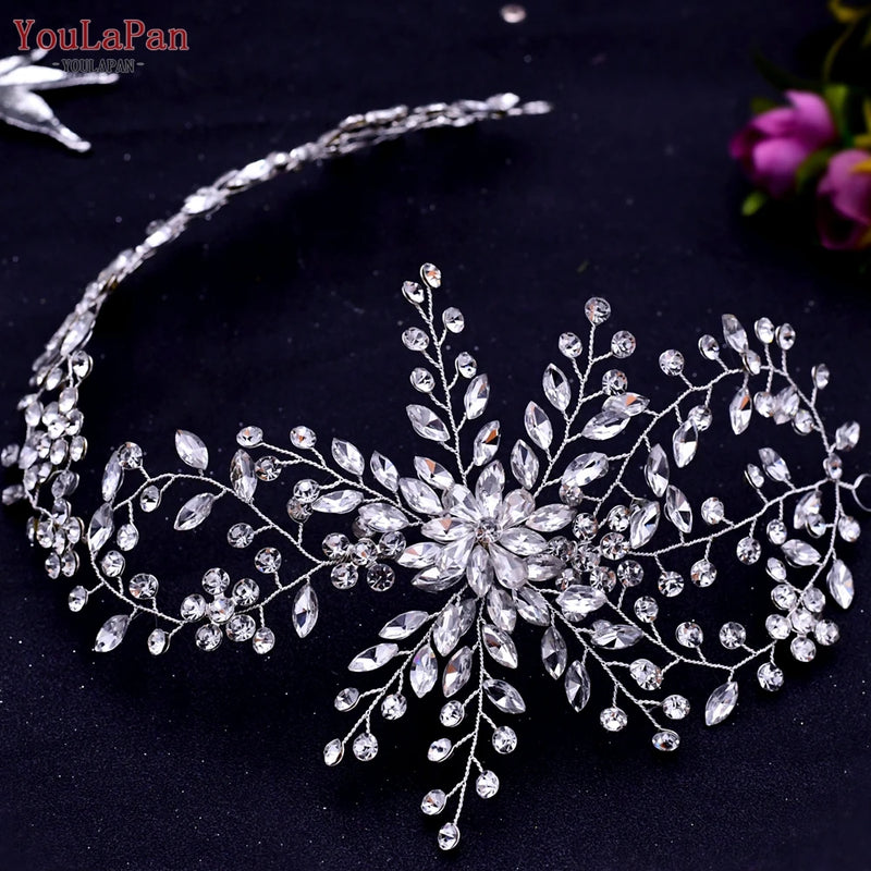 YouLaPan HP242 Wedding Headwear Headdresses for Girlfriend Fascinators Headband Bridal Hair Accessories Fashion Woman Tiara