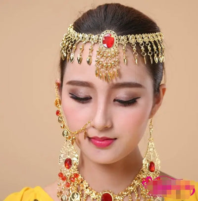 Hair decoration hair band head Dance show out indian jewelry head Accessories belly dance Bohemian Boho Coin head chain hair