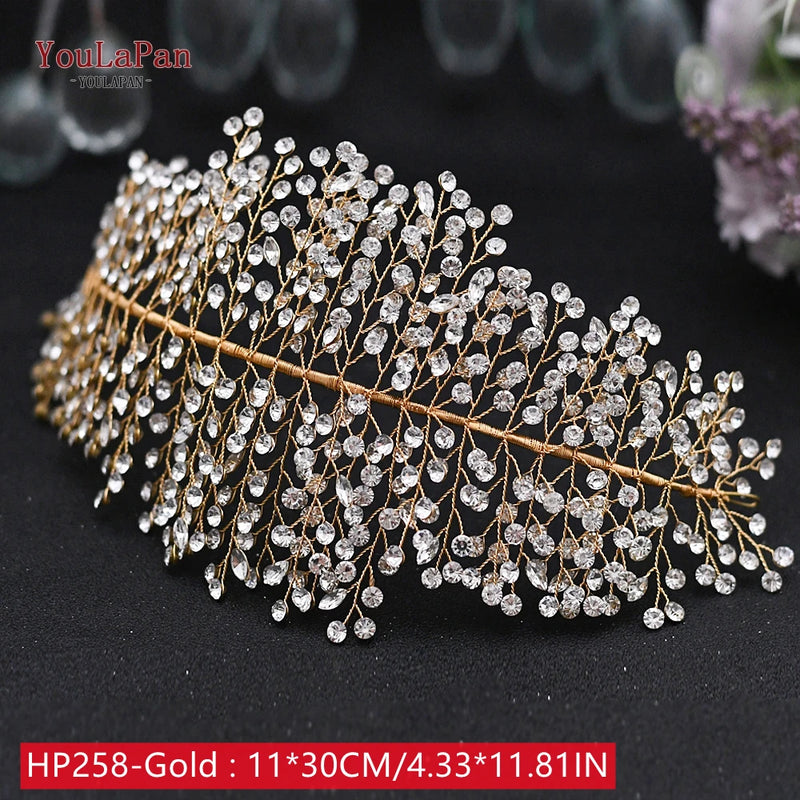 YouLaPan HP242 Wedding Headwear Headdresses for Girlfriend Fascinators Headband Bridal Hair Accessories Fashion Woman Tiara