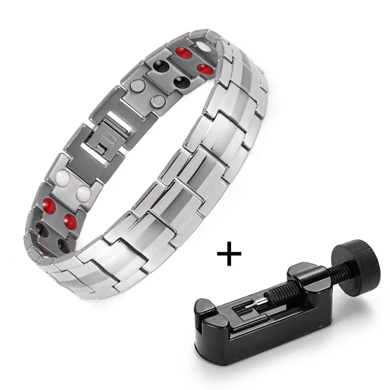 WelMag Fashion Jewelry Healing FIR Magnetic Bracelets Titanium Bio Energy Bracelet For Men Blood Pressure Accessory Wristband