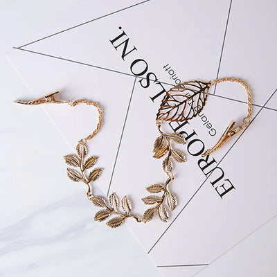 Women's sweet New Charm Chain Jewelry metal butterfly leaf hairpin headband Hair Accessories