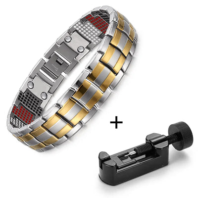 WelMag Fashion Jewelry Healing FIR Magnetic Bracelets Titanium Bio Energy Bracelet For Men Blood Pressure Accessory Wristband