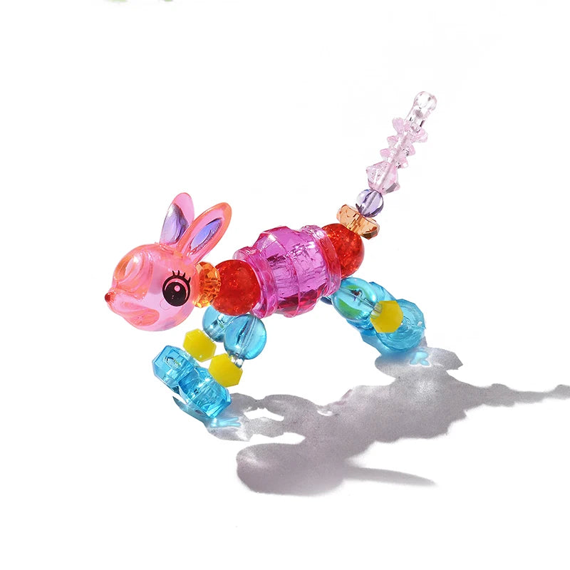 Colorful Cute Animal Sheep Bear Rabbit Dog Cat Bling Clear Crystal Opaque Plastic/Resin For Childen