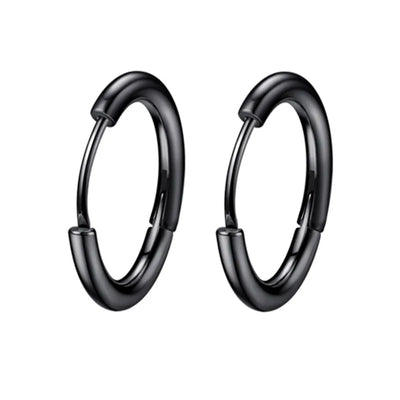 1 pair Women/Man Stainless Steel Small Hoops Earring Piercing Ear Cartilage Tragus Simple Thin Circle Anti-allergic Ear Buckle