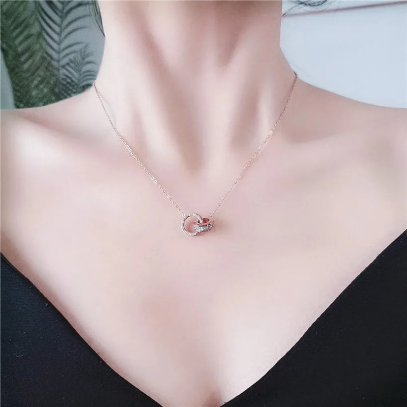 Classic Stainless Steel Roman Digital Wafer Pendant Necklace for Women Charm Geometry Round Shell Choker Chains Jewelry Gifts