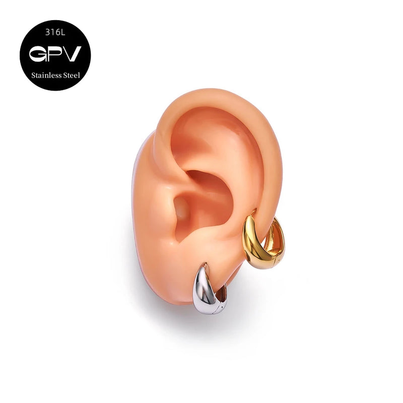 2PCS 316L Medical Stainless Steel Earrings With A Niche Design Women&