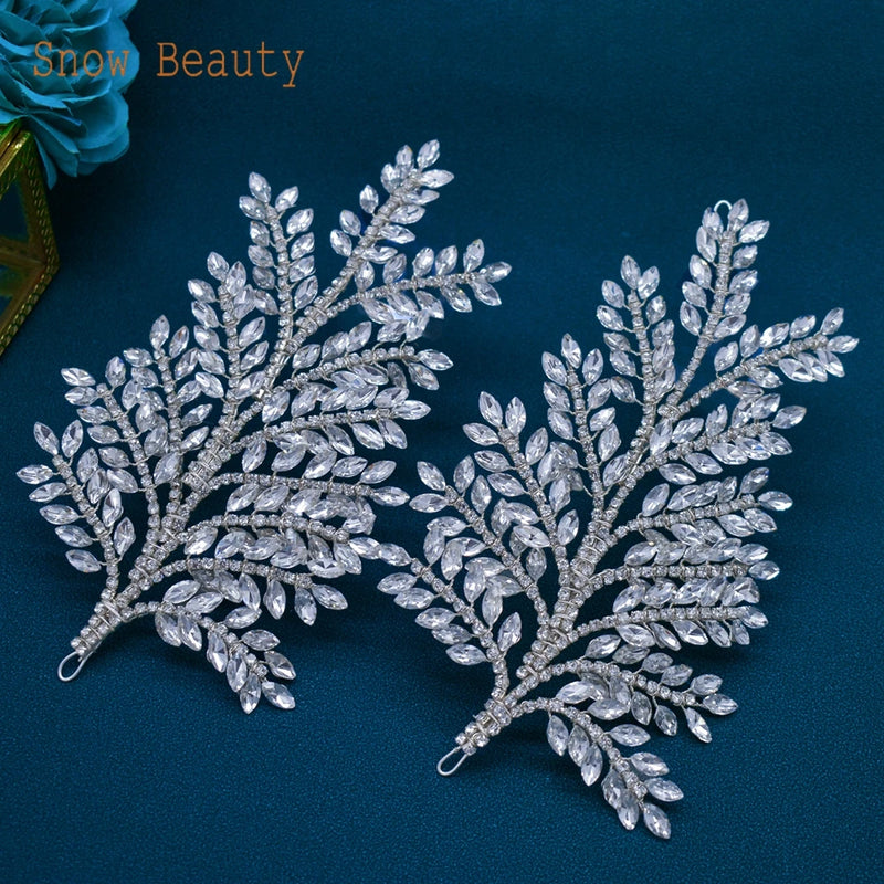 DZ110 1/2 PCS Luxury Bridal Headwear Rhinestone Women Tiaras Princess Hair Accessories Wedding Headpiece Bridesmaid Hair Jewelry