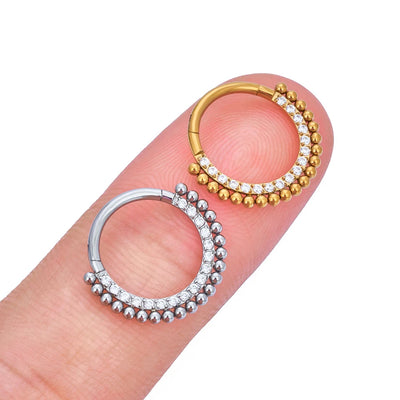 G23 Titanium Piercing Nose Ring Body Jewelry Hoop earings ASTM F136 Cartilage Tragus Diaphragm Titanium Hing