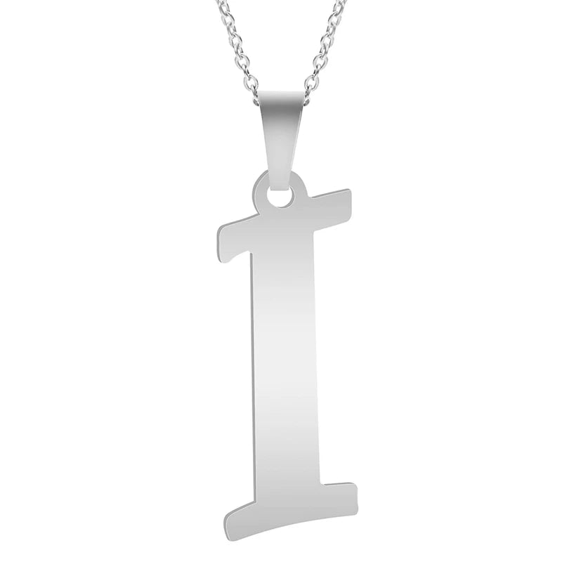 Fashion Letters A-Z Necklace for Women Men Stainless Steel High Quality English Alphabe Necklace A B C D E FGHIJKLMNOPQRSTUVWXYZ