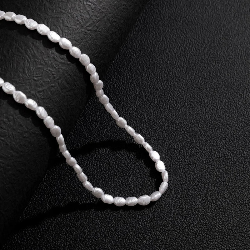 Baroque Alien Pearl Necklace Men&