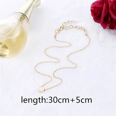 Fashion Gold Color Cute Love Heart Triangle Round Design Pendant Necklace For Women Exquisite Gift Wholesale Dropshipping