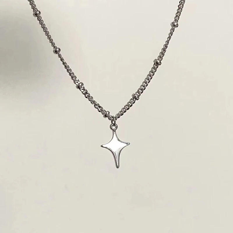 Simple Trendy Star Hollow Choker Necklace Pendant Neck Jewelry Accessories Women Men&