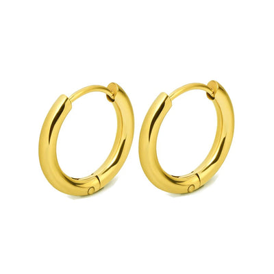 1 Pair Stainless Steel Hoop Earrings Women Men Gold Color Small Earrings Girl Jewelry Pendientes Mujer Aretes Cartilage Piercing