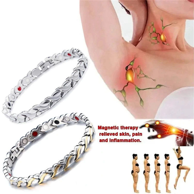 Health Care Magnetic Weight Loss Anti-Fatigue Therapy Bracelets for Women Arthritis Pain Relief Energy Germanium Healing Jewelry