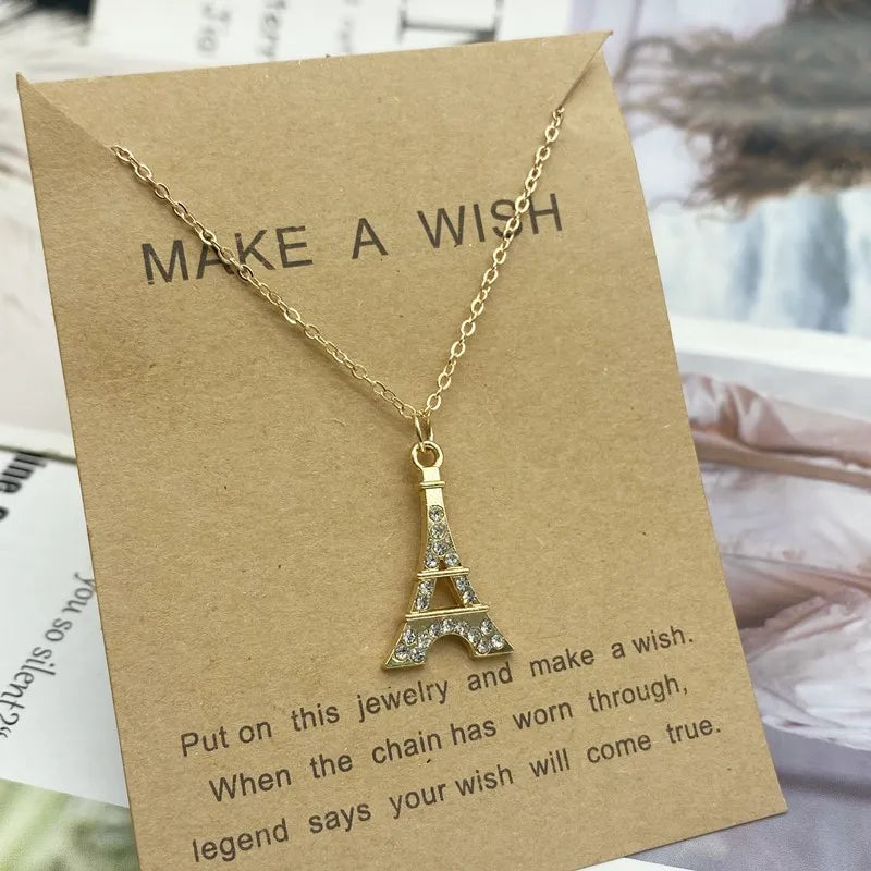 New Trendy Alloy Crystal Cross Pendant Necklaces for Women Fashion Simple Gold Color Clavicle Chain Necklace Collar Jewelry Gift