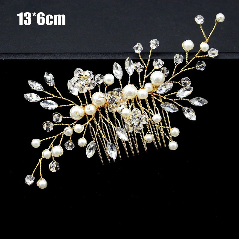 Elegant Pearl Crystal Hairpin Wedding Bridal U-shaped Metal Hair Comb Forks for Women Hairstyle Clips Jewelry Accessories 20pcs