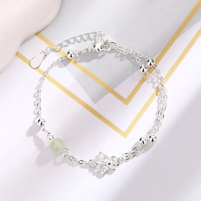 VENTFILLE 925 Sterling Silver Zircon Love Heart Bracelet For Women Bowknot Stars Bead Snake Bone Chain Jewelry Gift Dropship