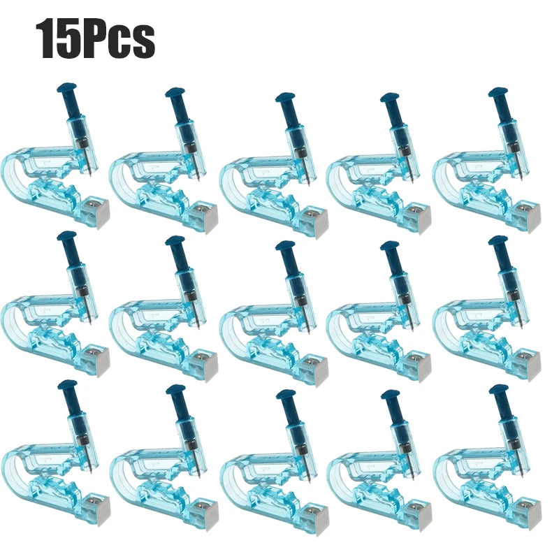 20PCS Blue Ear Piercing Gun Kit Asepsis Disposable Healthy Safety Nose Earring Piercer Tool Set Machine Kit Studs Body Jewelry