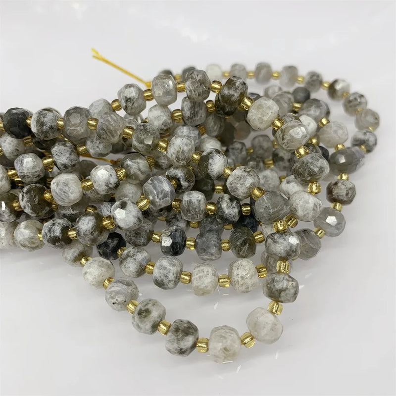 Natural AA Tree Agate 6x8mm Faceted Rondelle Beads Wholesale Gemstones for Jewelry Making DIY Bracelet Necklace 15"