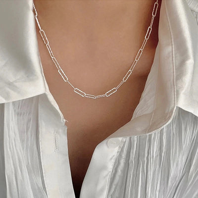 2023 New Popular Silver Colour Sparkling Clavicle Chain Choker Necklace For Women Fine Jewelry Wedding Party Gift