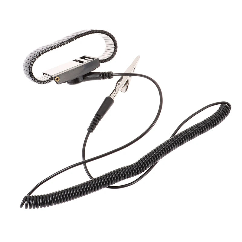 1PCS High Quality Anti Static Work Wrist Strap ESD Adjustable Discharge Belt Ground Metal Bracelet Tool