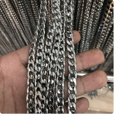 HNSP 3MM-10MM Stainless Steel Cuban Chain Necklace For Men Jewelry Accessories Neck Chains Male