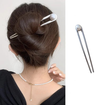 Korean New Hairpin Hair Sticks Heart Geometric Metal Trendy Metal Hair Accessories Headwear Hairstyle For Women Girls Jewelry