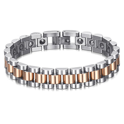 WelMag Germanium Bracelet For Women & Men Stainless Steel Health Energy Fashion Jewelry Gifts