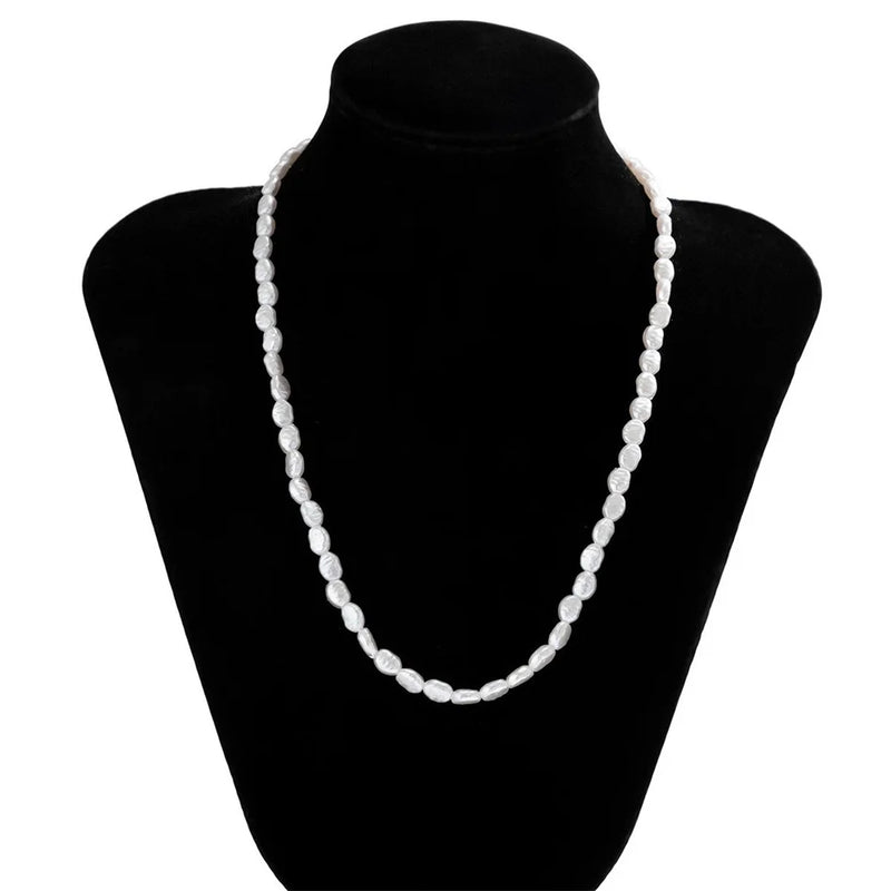 Baroque Alien Pearl Necklace Men&