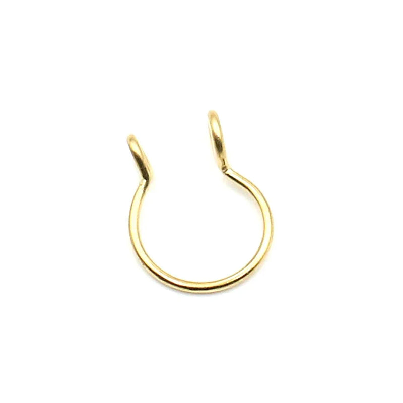 2 Sizes U Shaped Fake Nose Ring Hoop Septum Rings Stainless Steel Nose Piercing Fake Piercing Oreja Pircing Jewelry