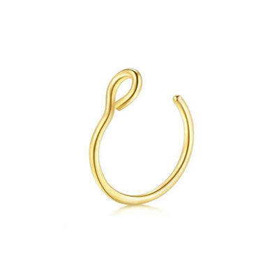 2 Sizes U Shaped Fake Nose Ring Hoop Septum Rings Stainless Steel Nose Piercing Fake Piercing Oreja Pircing Jewelry