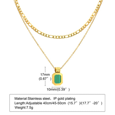 Gold Plated Lariat Necklace for Women, Double Laryered Long Chain Drop Pendant Choker Necklaces Fashion Gifts