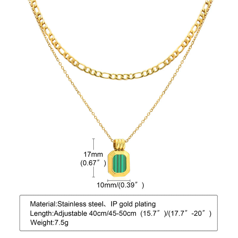 Gold Plated Lariat Necklace for Women, Double Laryered Long Chain Drop Pendant Choker Necklaces Fashion Gifts