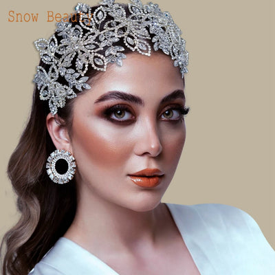 DZ087 Wedding Hair Accessories Crystal Bridal Tiara Crown Rhinetone Women Headpieces Party Head Jewelry Gift Bridesmaid Headwear