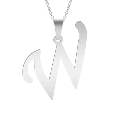 Fashion Letters A-Z Necklace for Women Men Stainless Steel High Quality English Alphabe Necklace A B C D E FGHIJKLMNOPQRSTUVWXYZ