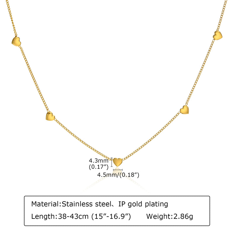 Gold Plated Lariat Necklace for Women, Double Laryered Long Chain Drop Pendant Choker Necklaces Fashion Gifts