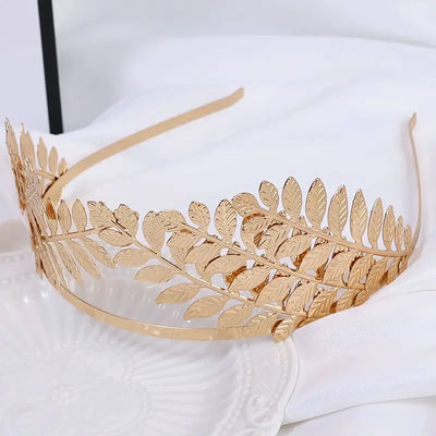 Bridal Hair Comb Greek Roman Baroque Goddess Olive Leaf Branch Headband Crown Headdress Bride Wedding Headband Jewelry