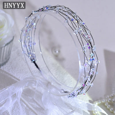 HNYYX Bridal Wedding Hair Accessories Red Rhinestone Headpieces Leaf Shaped Hair Vine Ladies Girls Holiday Tiara Gift A225