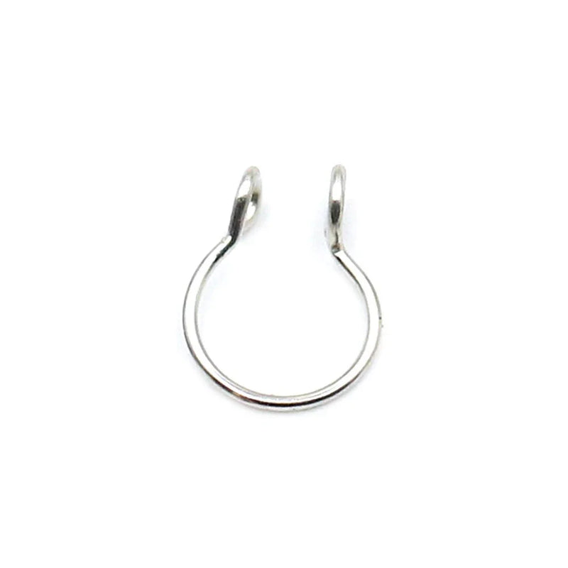 2 Sizes U Shaped Fake Nose Ring Hoop Septum Rings Stainless Steel Nose Piercing Fake Piercing Oreja Pircing Jewelry