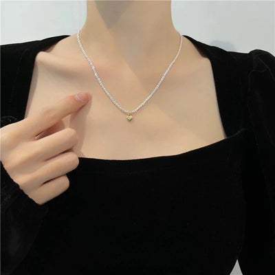 2023 New Popular Silver Colour Sparkling Clavicle Chain Choker Necklace For Women Fine Jewelry Wedding Party Gift