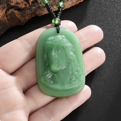 Retro Natural Obsidian Maitreya Buddha Pendant Beaded Necklace for Men and Women Buddhist Buddha Statue Amulet Jewelry