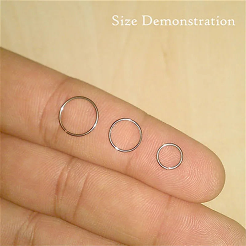 3pcs Stainless Steel Rings Nose Hoop Ear Piercing Tragus Minimalist Nose Rings Ear Cartiliage Tragus Sexy Piercing Body Jewelry