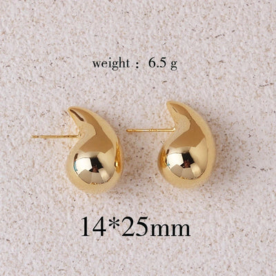 Extra Large Drop Earring Oversized Chunky Hoop Earrings for Women Girl Lightweight Hypoallergenic Gold Plated Big Earrings