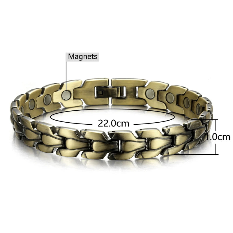 WelMag 99.9% Copper Bracelet Power Magnetic  Bio Energy Bracelet For Men Blood Pressure Magnets Bangles Improve Sleeping Jewelry