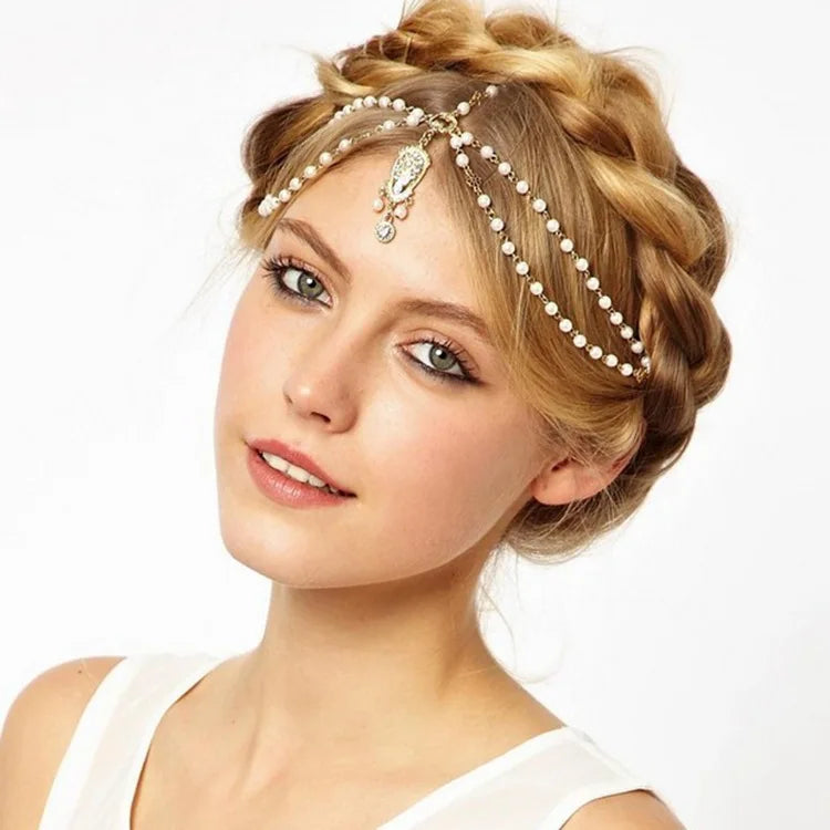 Hair decoration hair band head Dance show out indian jewelry head Accessories belly dance Bohemian Boho Coin head chain hair