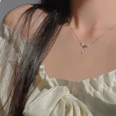 Korean Fashion Necklace for Women Heart Shaped Necklace Pendant Temperament Clavicle Chain Birthday Party Jewelry Gift 목걸이