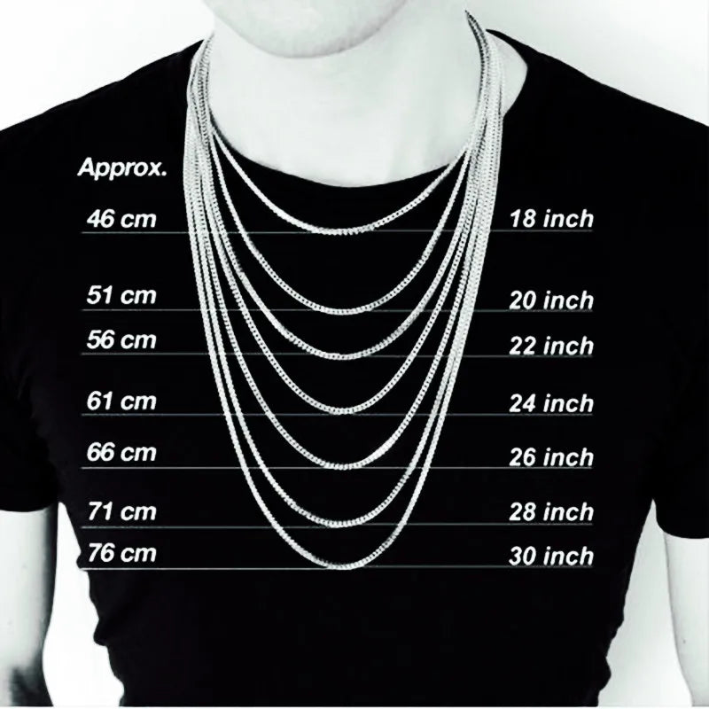 HNSP 3MM-10MM Stainless Steel Cuban Chain Necklace For Men Jewelry Accessories Neck Chains Male