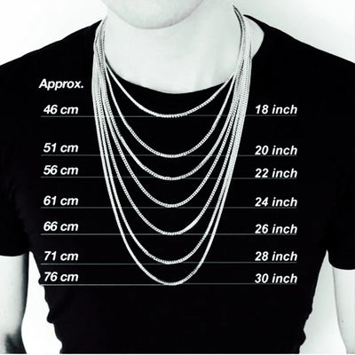 HNSP Stainless Steel Chain Necklace For Men Jewelry Pendant Accessories Male Neck Chains